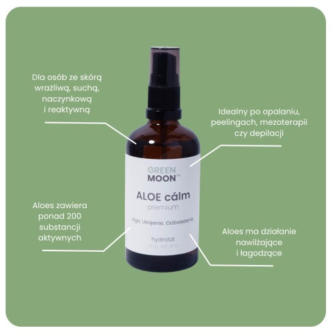 ALOE cálm premium – Kojąca mgiełka z aloesem do twarzy i ciała | GREEN MOON™