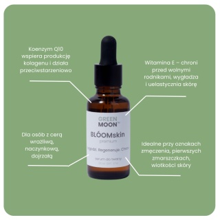BLÓOMskin premium- serum do twarzy z koenzymem Q10 i witaminą E | GREEN MOON™