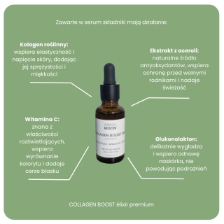 COLLAGEN BOOST élixir premium – serum do twarzy z kolagenem roślinnym i witaminą C