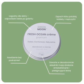 FRESH OCEAN crème premium – 100% wegański dezodorant w kremie dla kobiet i mężczyzn | GREEN MOON™