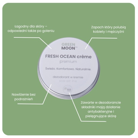 FRESH OCEAN crème premium – 100% vegan cream deodorant for women and men | GREEN MOON™