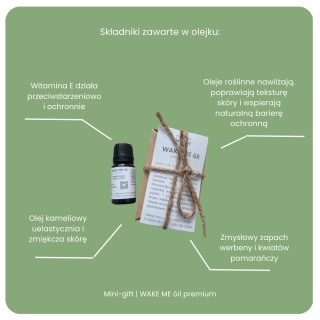 Mini-gift | WAKE ME óil premium – olejek do ciała 5 ml 2 szt. | przetestuj zapach i formułę