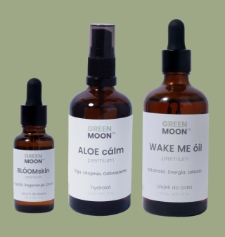 Care set: aloe vera hydrolate, body oil and face serum