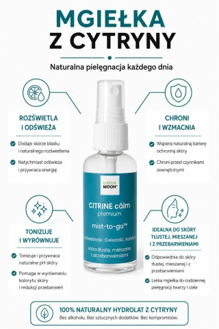 Mgiełka do skóry tłustej, mieszanej i z przebarwieniami – CITRINE cálm premium 30 ml