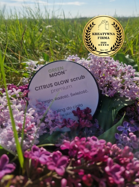 GREEN MOON® CITRUS GLOW scrub premium – cytrusowy peeling cukrowy do ciała