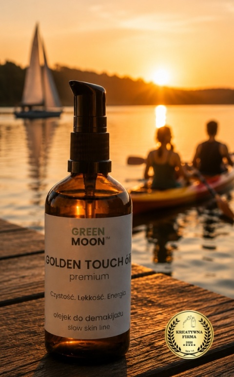 GOLDEN TOUCH óil premium GREEN MOON® – olejek do oczyszczania twarzy po aktywności na świeżym powietrzu