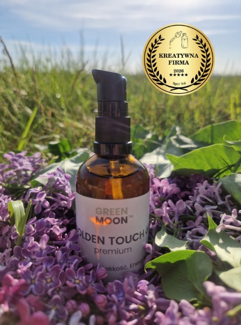 GREEN MOON® GOLDEN TOUCH óil premium – olejek do mycia twarzy i demakijażu w butelce z pompką