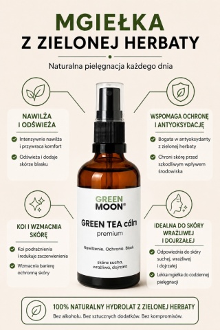 Mgiełka z zielonej herbaty do skóry suchej, wrażliwej i dojrzałej – GREEN TEA cálm premium