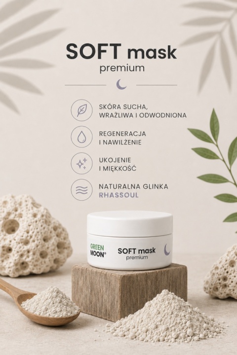 Glinka do skóry suchej i wrażliwej – SOFT mask premium 50 g