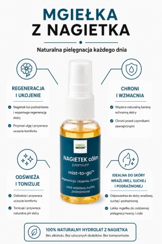 Mgiełka do skóry wrażliwej, suchej i podrażnionej – NAGIETEK cálm premium 30 ml
