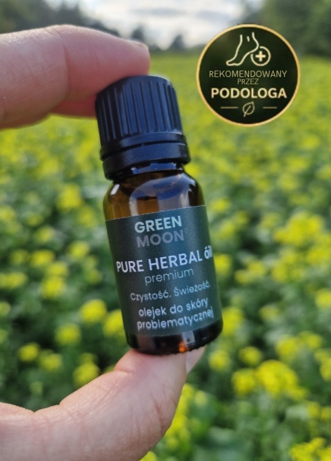 GREEN MOON® PURE HERBAL óil premium – olejek do pielęgnacji skóry z problemami i niedoskonałościami
