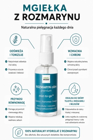 Mgiełka do skóry tłustej, mieszanej i włosów przetłuszczających się – ROZMARYN cálm premium 30 ml