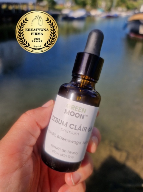 GREEN MOON® SEBUM CLAIR óil premium – olejek do pielęgnacji cery tłustej i mieszanej w butelce z pipetą