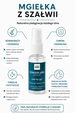 Mgiełka do skóry tłustej, mieszanej i problematycznej – SZAŁVIA cálm premium 30 ml