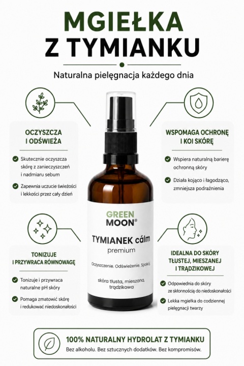 TYMIANEK cálm premium – mgiełka z tymianku - skóra tłusta, mieszana, trądzikowa