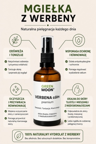 Mgiełka z werbeny do skóry tłustej, mieszanej i problematycznej – VERBENA cálm premium