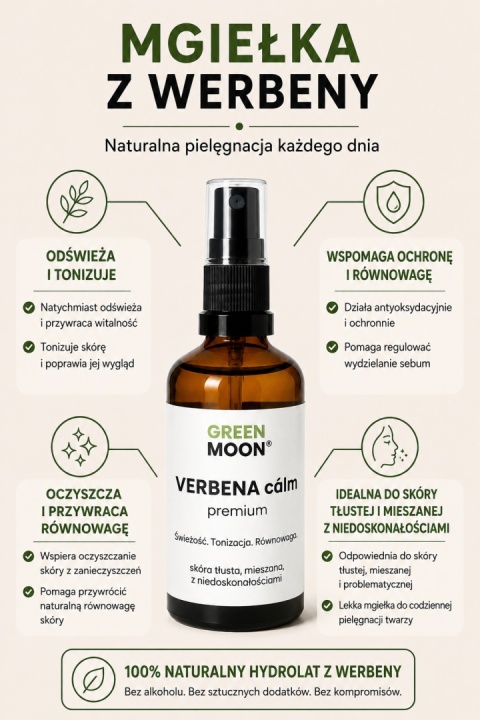 VERBENA cálm premium – mgiełka z werbeny - skóra tłusta, mieszana, problematyczna