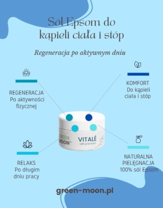 VITALÉ sált premium - sól Epsom do kąpieli ciała i stóp