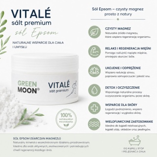 Sól Epsom do kąpieli ciała i stóp - VITALÉ sált premium 200 g