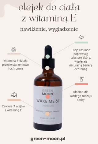 WAKE ME óil premium – energetyzujący olejek do ciała