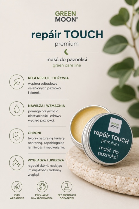GREEN MOON® repáir TOUCH premium – regeneracyjna maść do paznokci i skórek