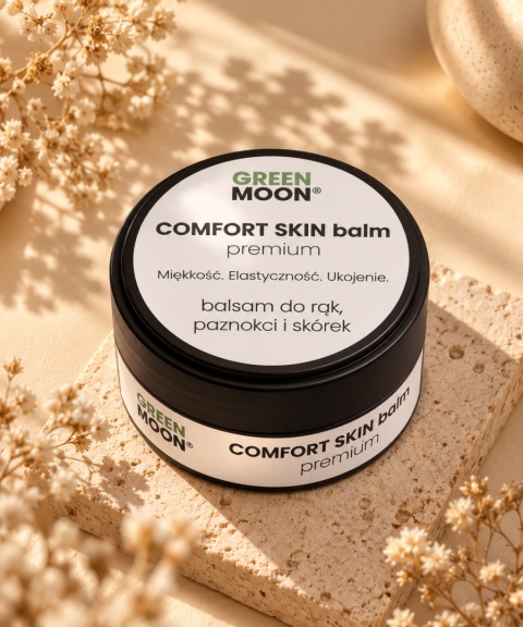 COMFORT SKIN balm premium GREEN MOON® – wegański balsam do pielęgnacji suchych i szorstkich dłoni, paznokci i skórek.
