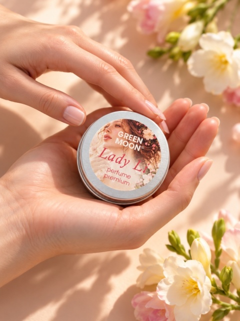 GREEN MOON Lady Lí perfume premium weganskie naturalne perfumy dla kobiet romantyczny zapach kwiatowy kompaktowe