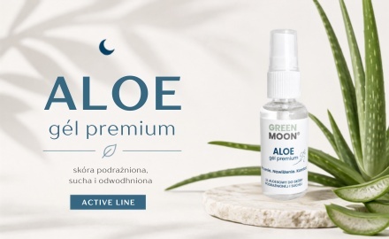 ALOE gel premium GREEN MOON® – lekki żel aloesowy do codziennej pielęgnacji skóry.