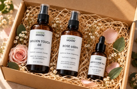 Evening Glow Ritual – zestaw kosmetyków do skóry dojrzałej, suchej i naczynkowej z bakuchiolem i witaminą E