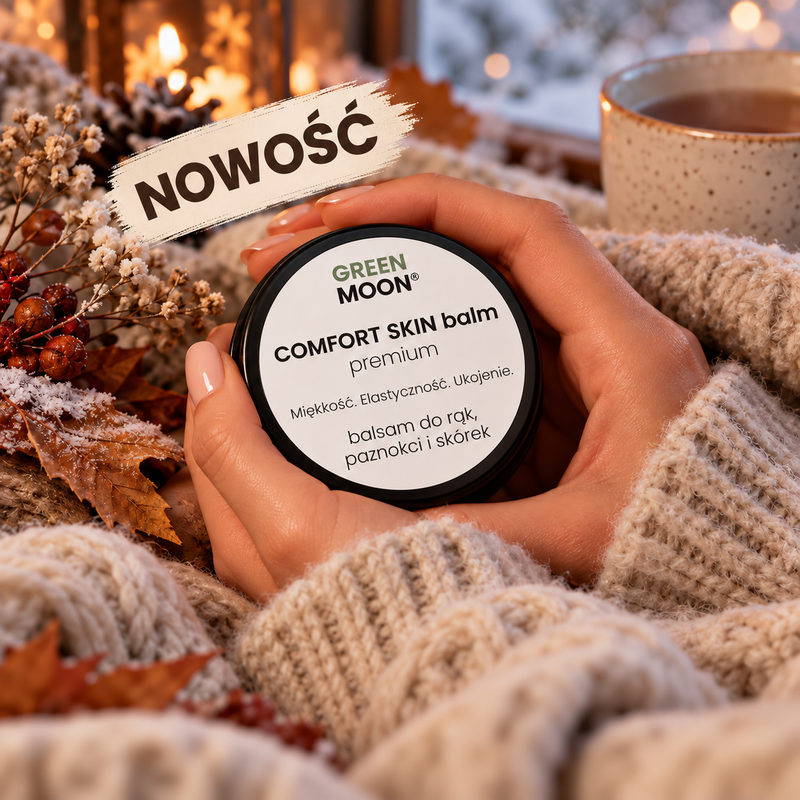 green moon balsam do suchych rak na jesien na zime szybko się wchłania nie zostawia tłsutej warstwy kosmetyki wegańskie premium